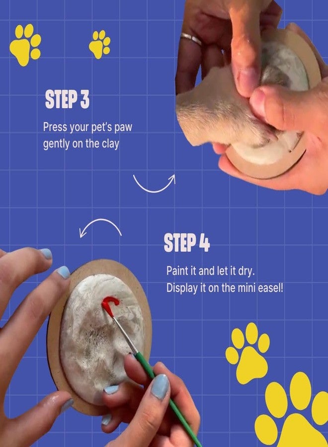 KITSTERS,DIY Paw Printing Kit for Cats & Dogs,Paw Prints of Your Little Fur Babys',Fun Activity for Pet Parents - Memories,Art & Craft - Mould Cast - Epoxy Resin,Video Workshop Included, White - Image 4